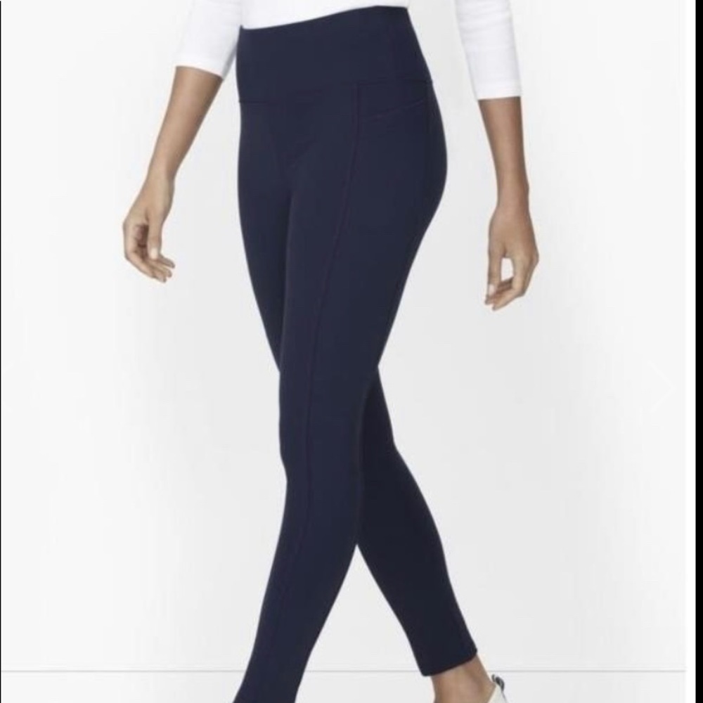 Talbots high waisted navy leggings - Picture 1 of 3
